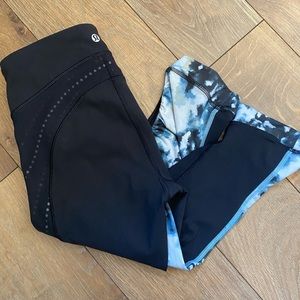 Lululemon Crop 17” Tie Dye Blue Camo